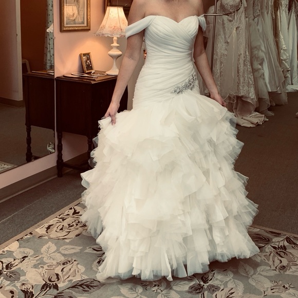 Morilee by Madeline Gardner Wedding Dress Size 6 Gorgeous Mermaid Style - Picture 1 of 10